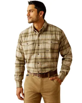 Ariat Mens Rebar Flannel Durastretch Work Shirt