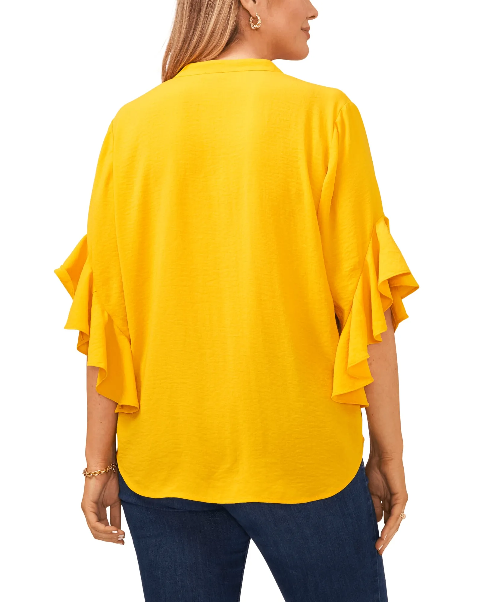 Aubrey Ruffle Sleeve Blouse | GOLDEN