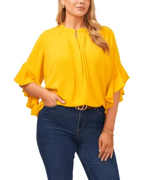 Aubrey Ruffle Sleeve Blouse | GOLDEN