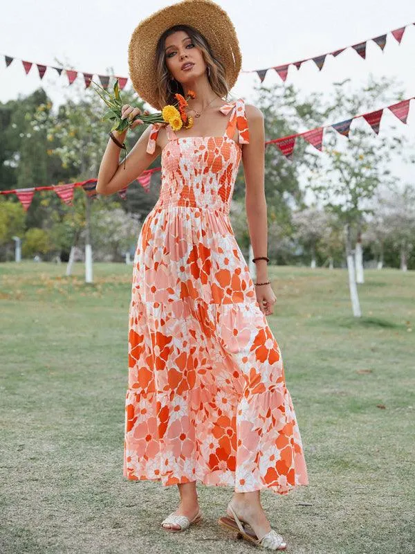 Boho Blossom Rayon Maxi Dress