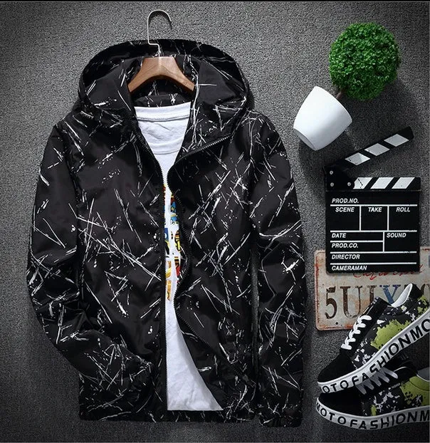 Camouflage jacket female windbreaker spring and autumn new Korean short paragraph wild long-sleeved jacket lovers installed bf Harajuku trend