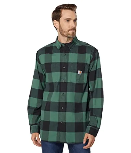 Carhartt 105432 Men's Rugged Flex Relaxed Fit Midweight Flannel Long-S