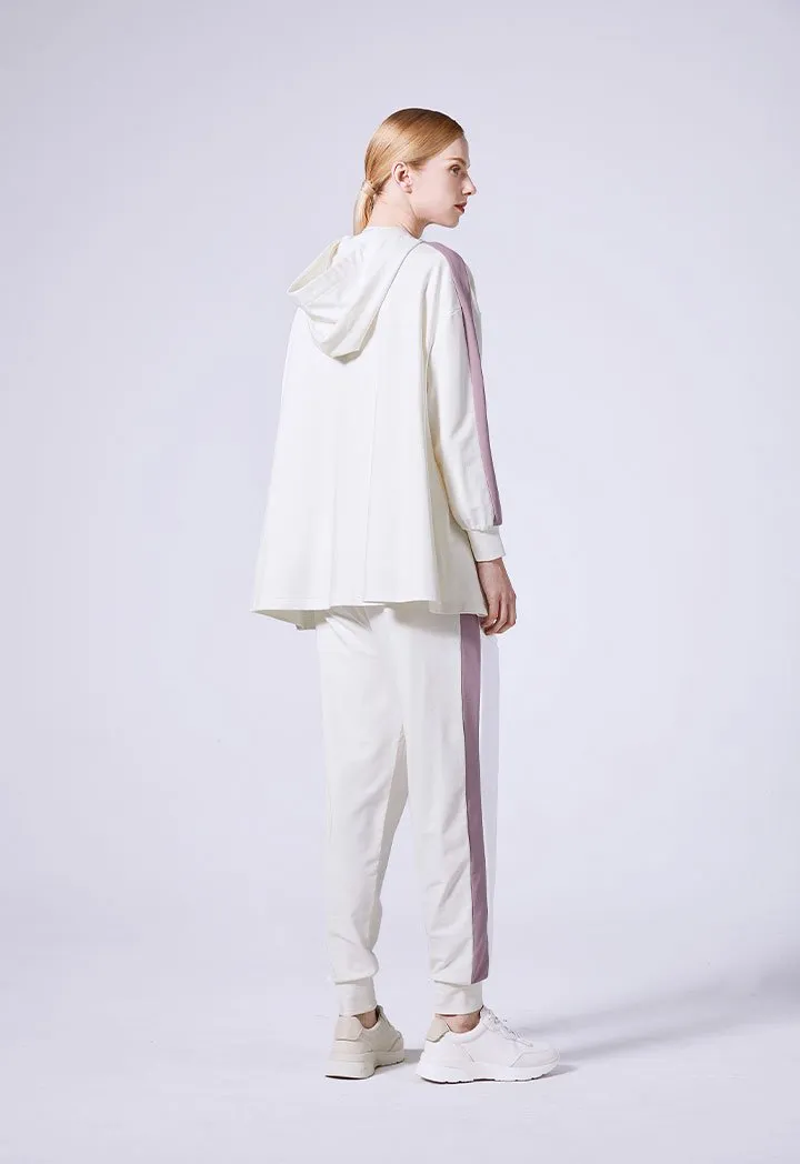 Choice Elastic Waist Jogger Trouser Off White