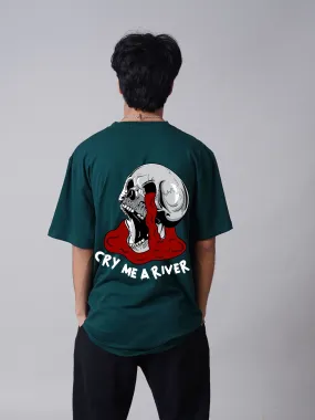 Cry Me A River : Burger Bae Oversized  Tee For Men and Women