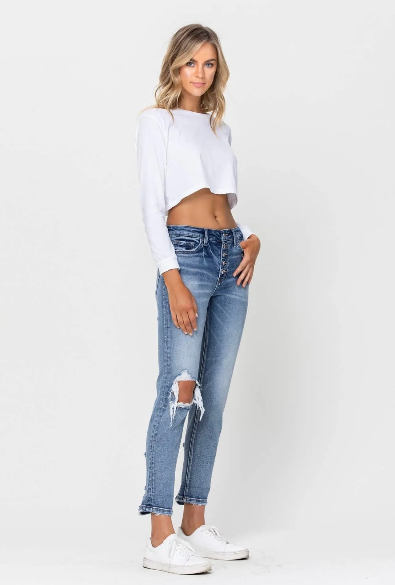 Daisy Stretch Boyfriend Jean