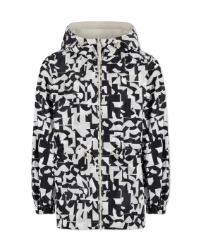 Delia Abstract Print Reversible Jacket