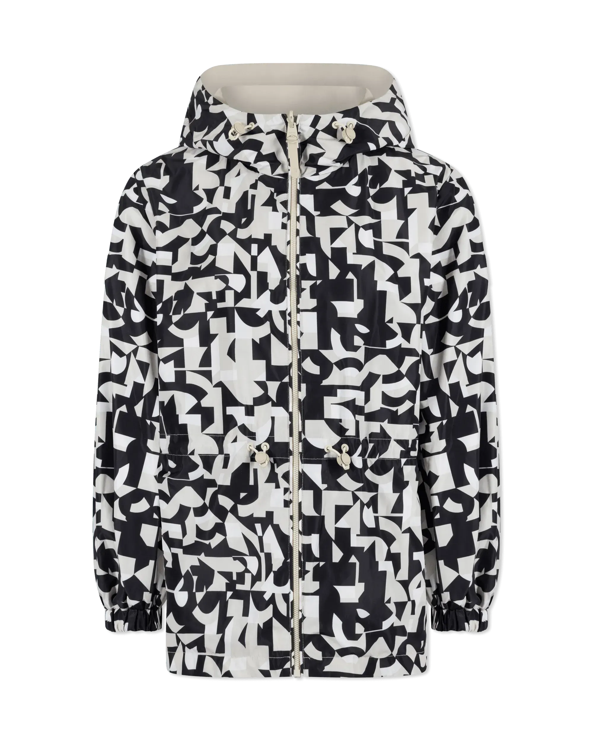 Delia Abstract Print Reversible Jacket