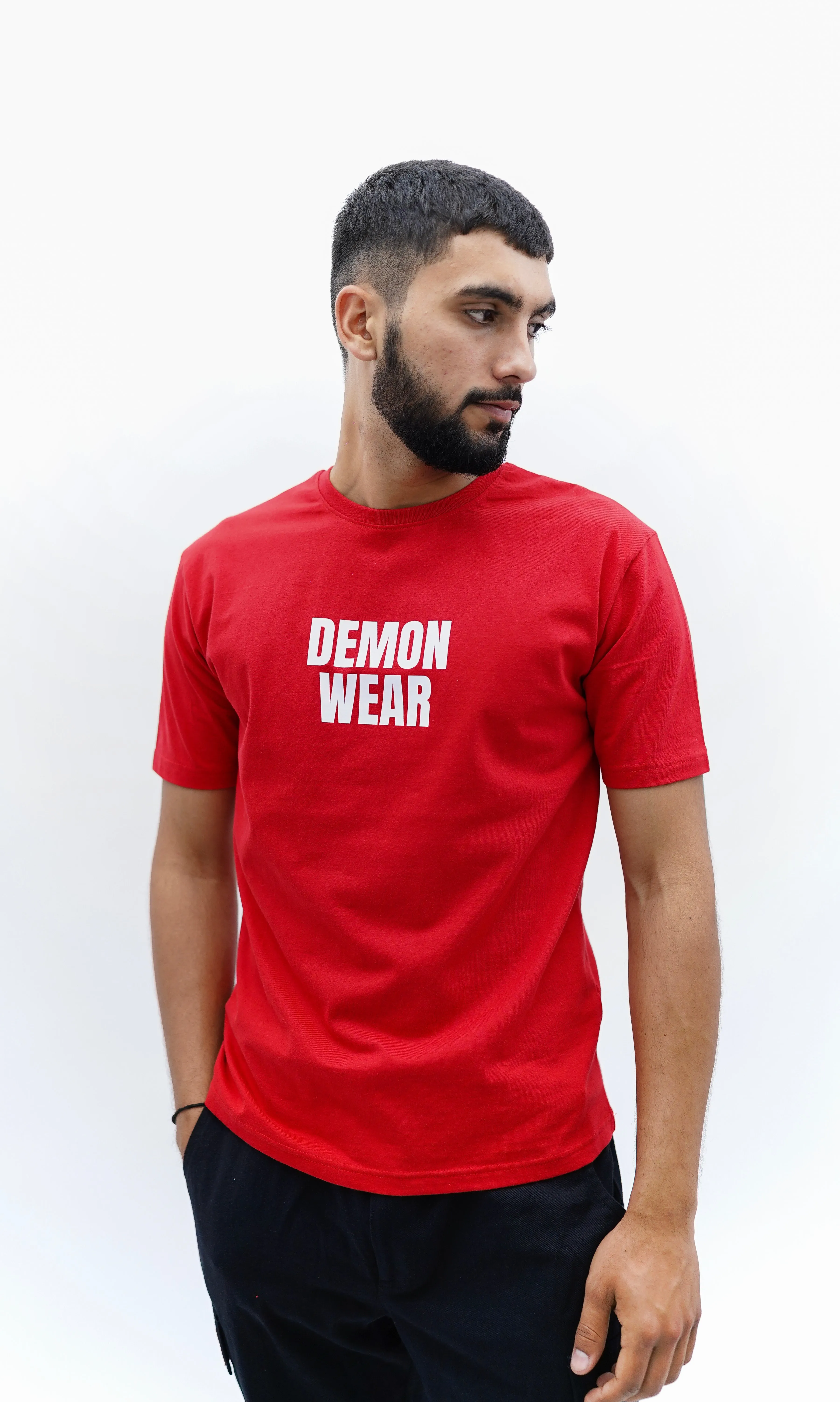 Demon Wear Relaxed Red T-Shirt By DemonWear for Him