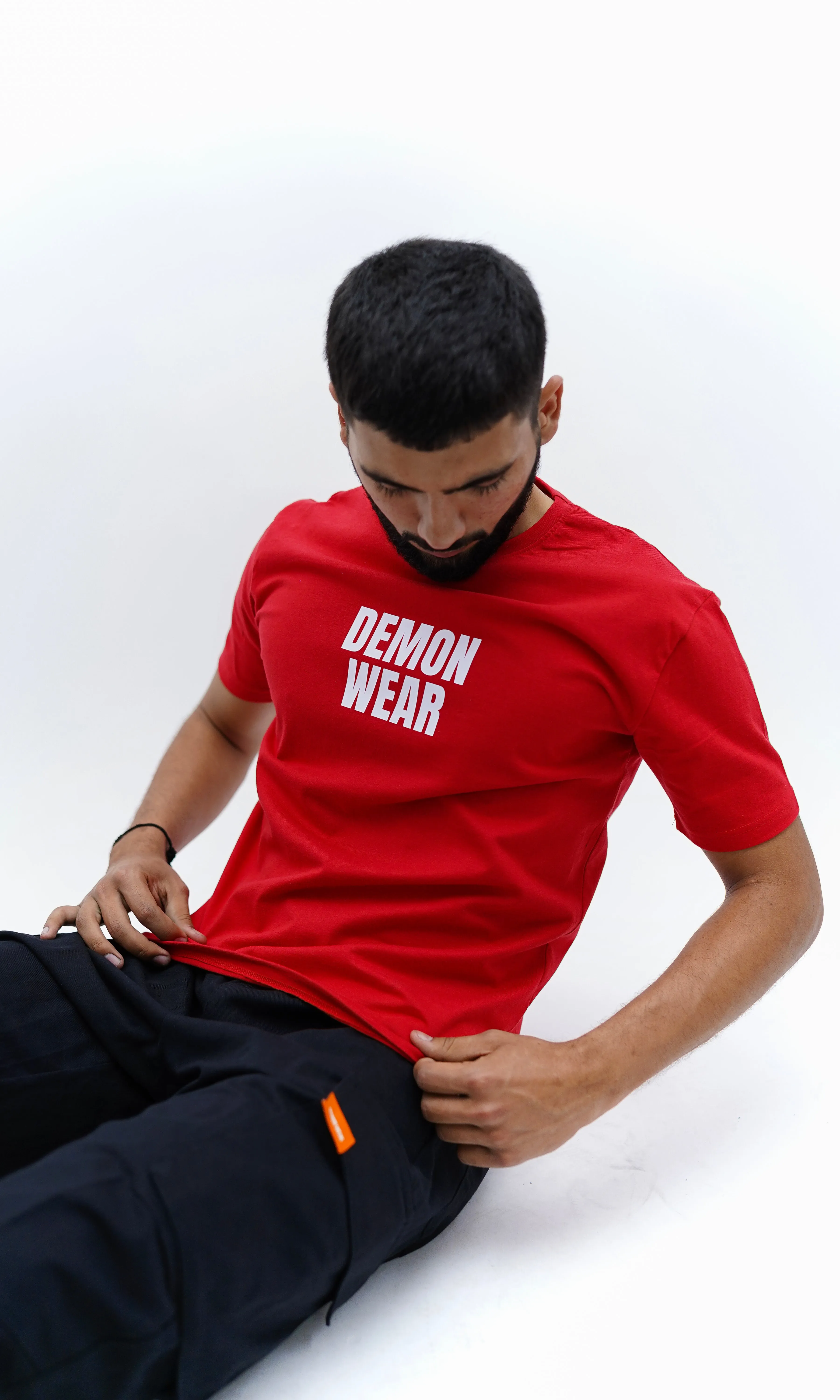 Demon Wear Relaxed Red T-Shirt By DemonWear for Him