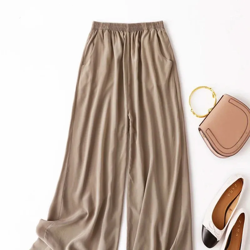 Elastic Waist Cropped Trousers