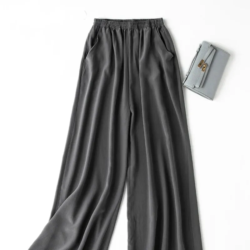 Elastic Waist Cropped Trousers