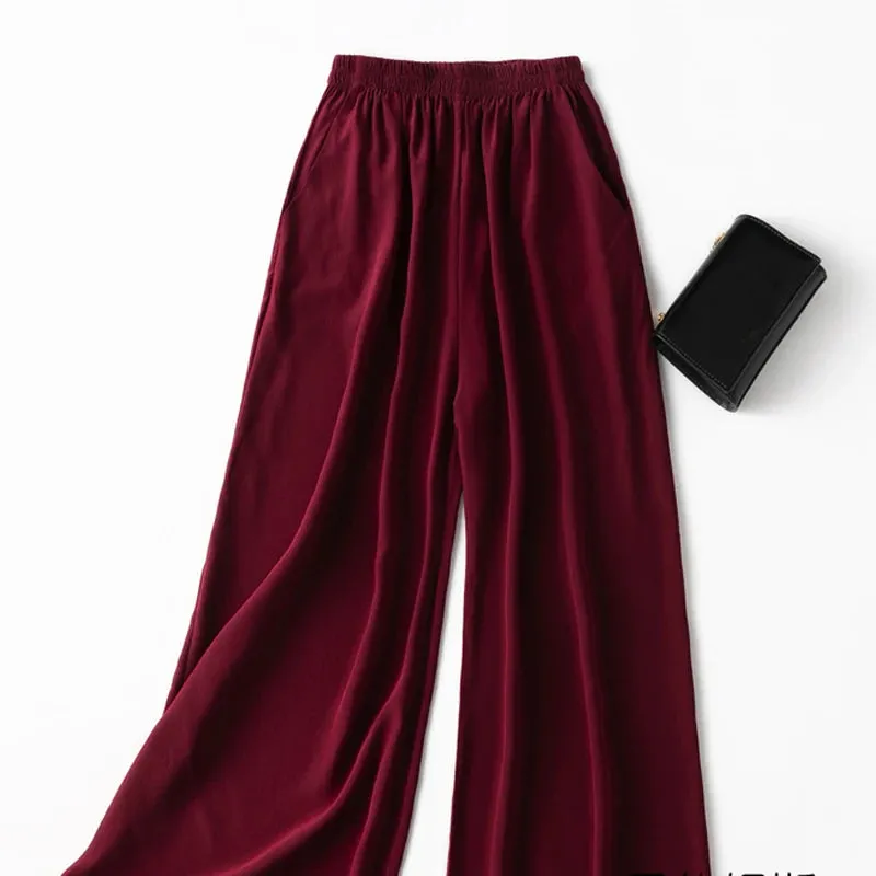 Elastic Waist Cropped Trousers