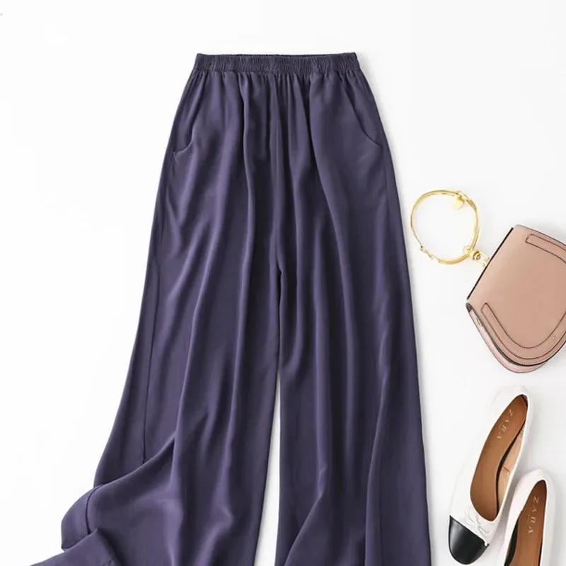 Elastic Waist Cropped Trousers