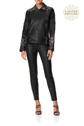 ELASTIC WAISTBAND LEATHER LEGGINGS HAUTE PROVINCIAL