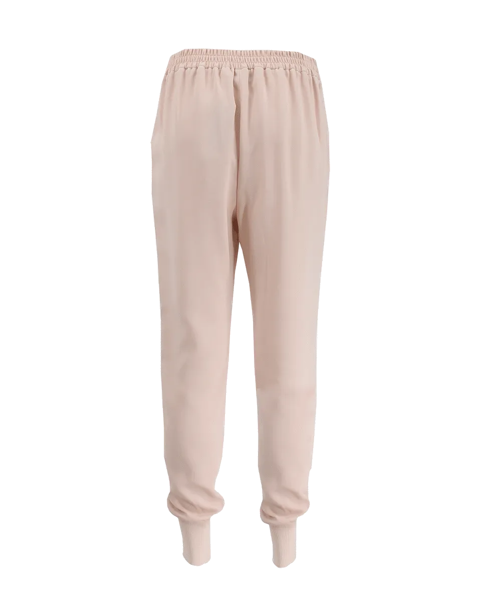 Front Zip Elastic Cuff Trouser