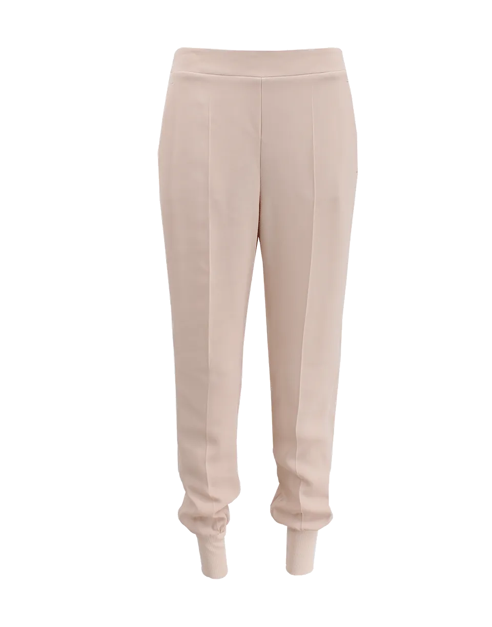 Front Zip Elastic Cuff Trouser