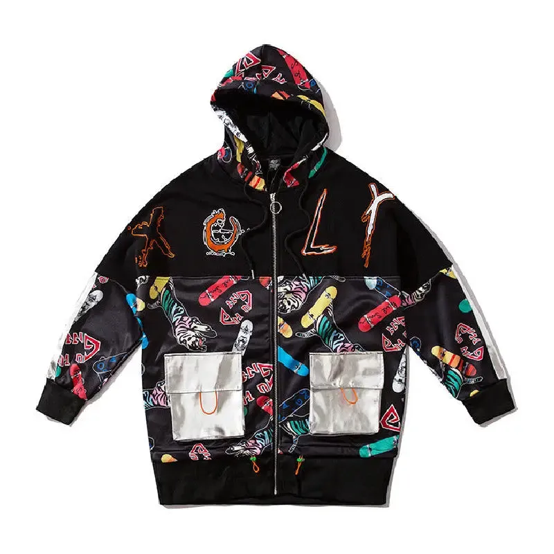 Full color cartoon jacket hooded coat