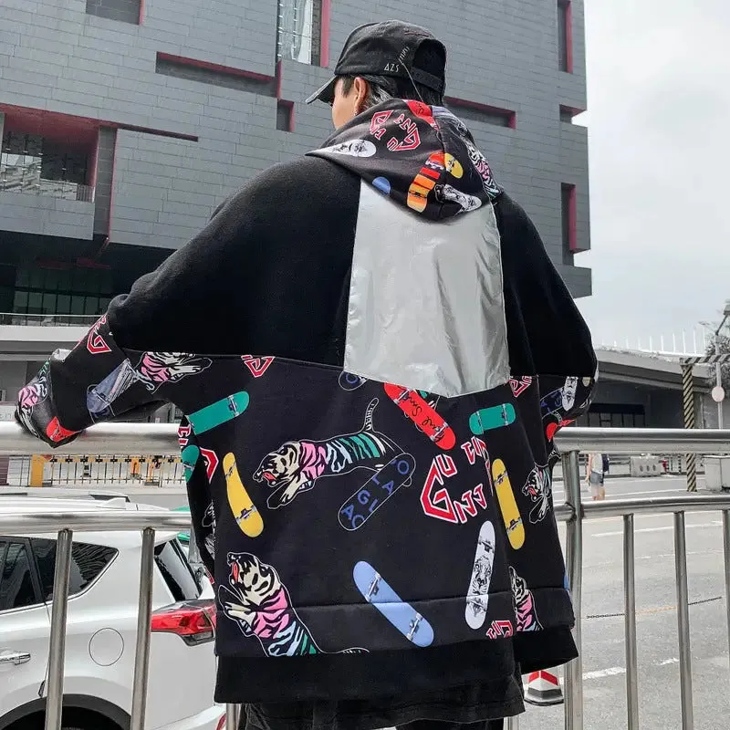 Full color cartoon jacket hooded coat