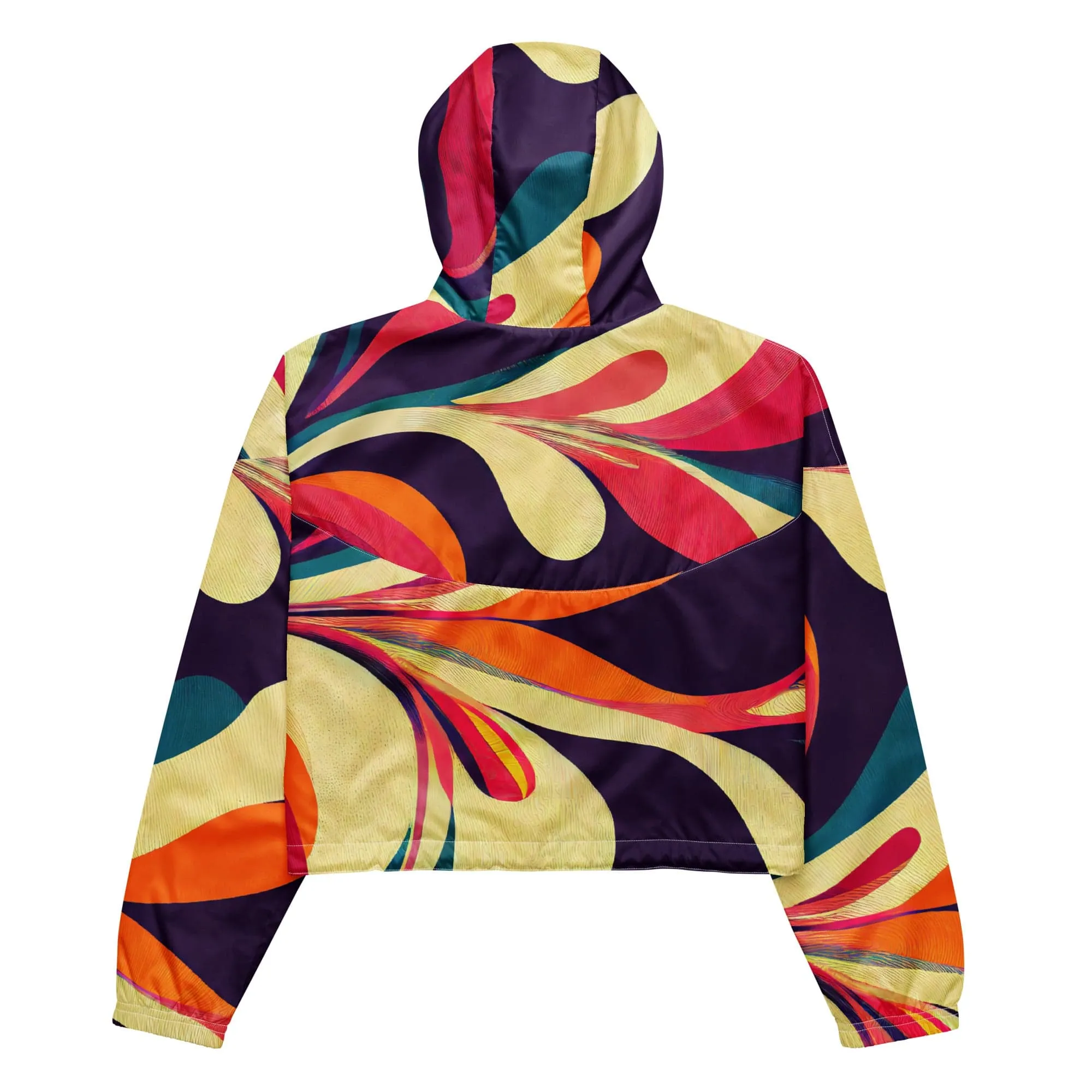 Groovy 70s Psychedelic Women’s cropped windbreaker