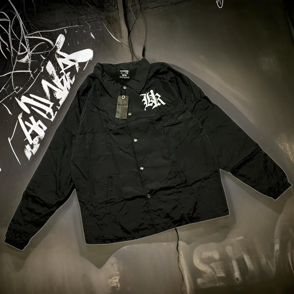 *HEADRUSH* (Black) ~Headrush Savages~ lined windbreaker jackets (Button up)