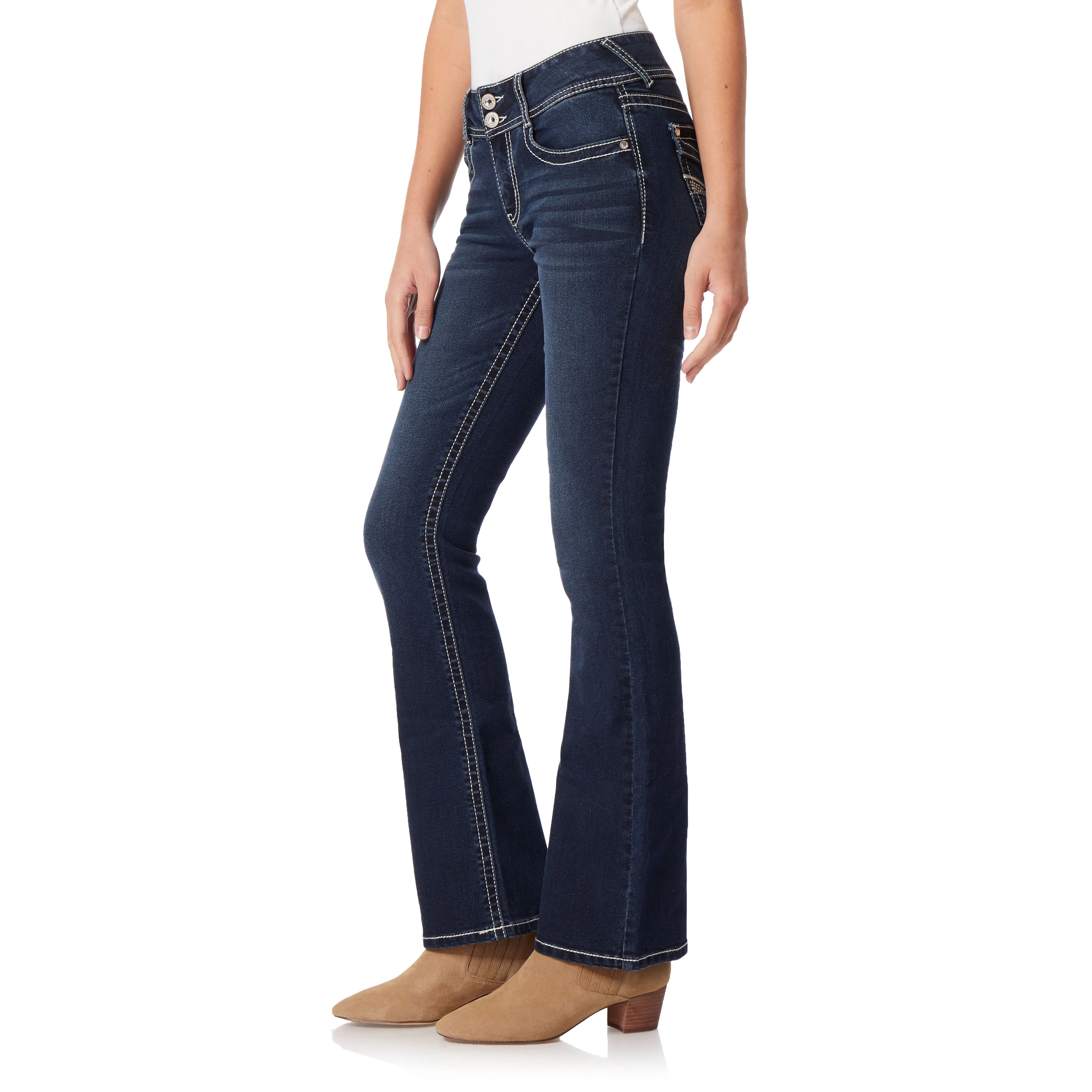 InstaStretch Luscious Curvy Mid-Rise Bling Jeans