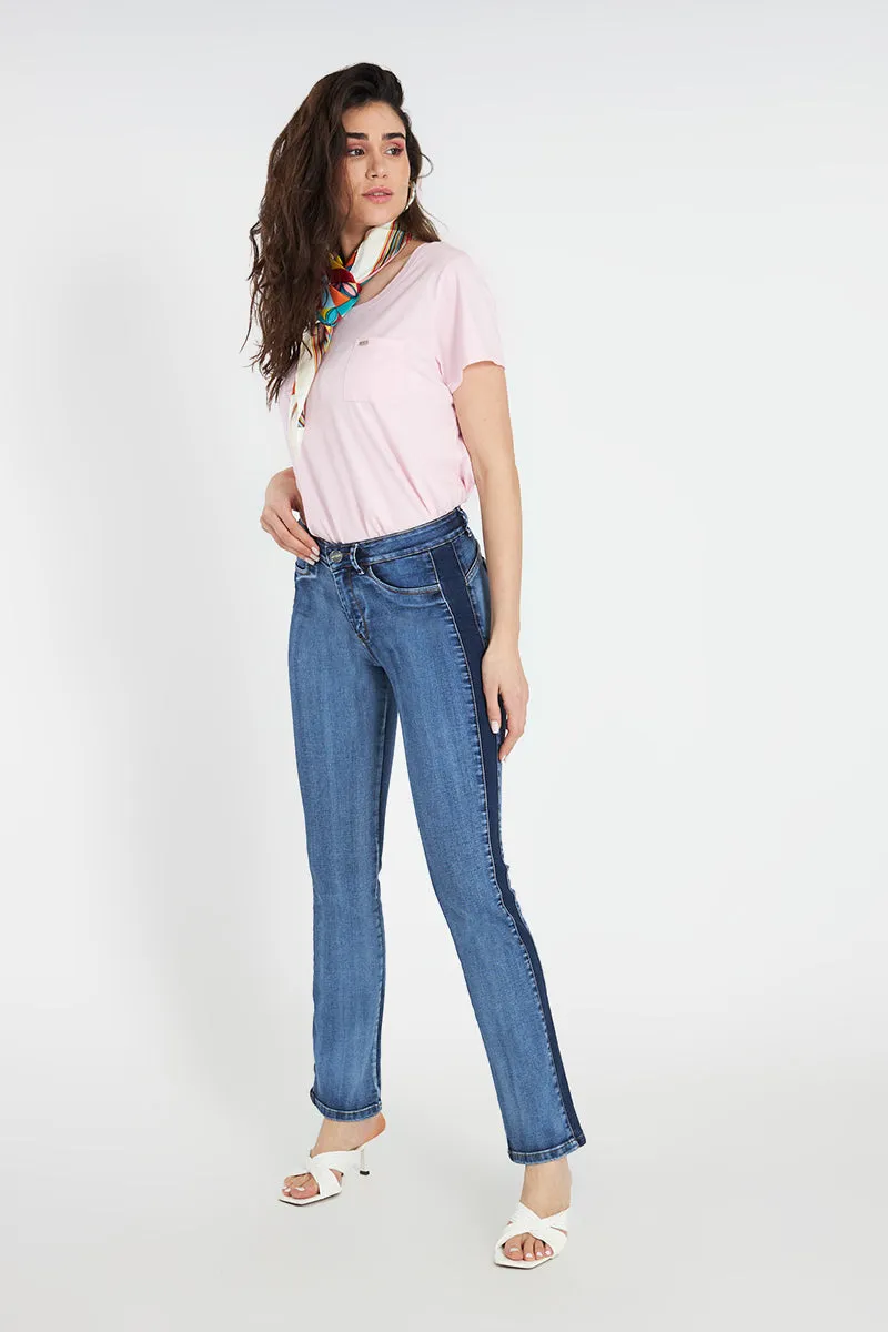 Jeans Tiro Alto Recto   4112