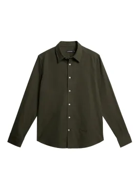 Light Flannel Slim Shirt / Forest Green