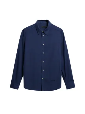 Light Flannel Slim Shirt / JL Navy