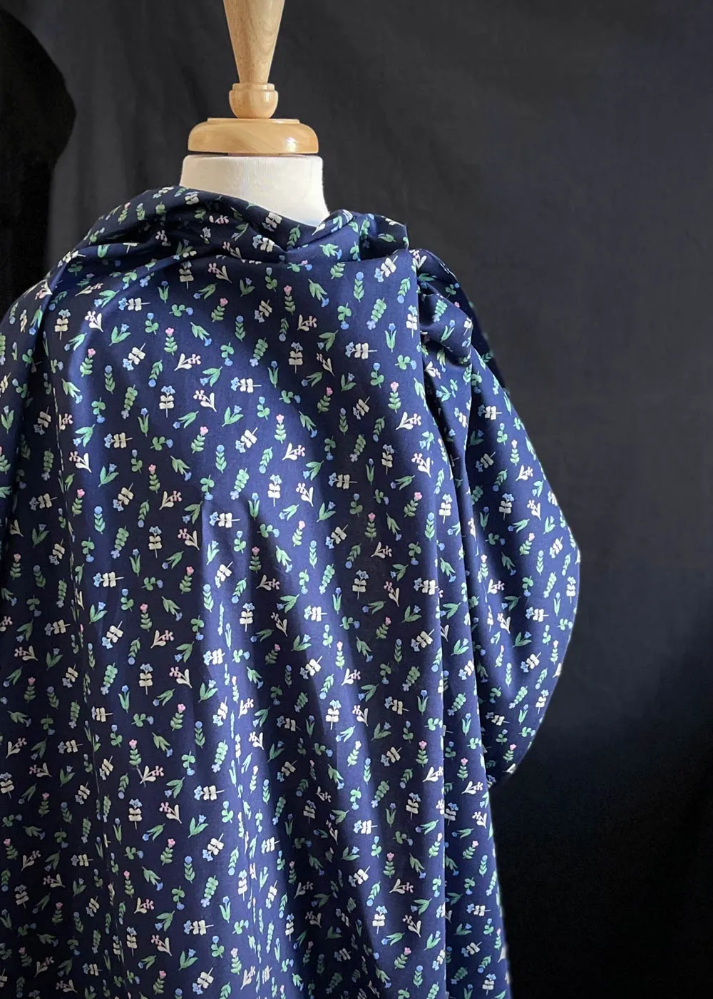 Little Jardin Cotton Shirting, Navy