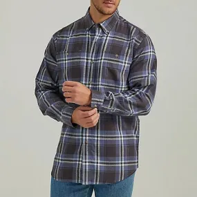 Men's Rugged Wear Long-Sleeve Flannel Plaid Button-Down Shirt 233038