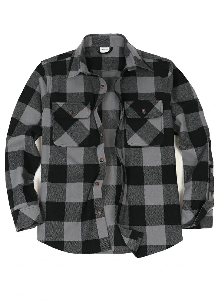 Men's Stalwart Heavyweight Flannel Shirts,10.6oz