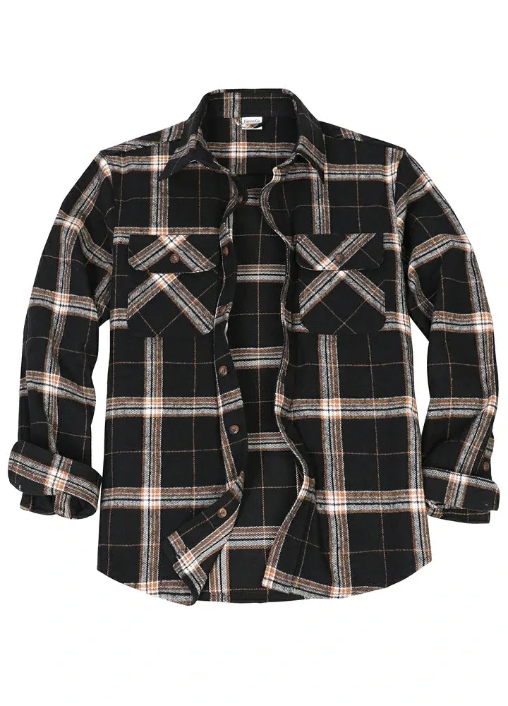 Men's Stalwart Heavyweight Flannel Shirts,10.6oz