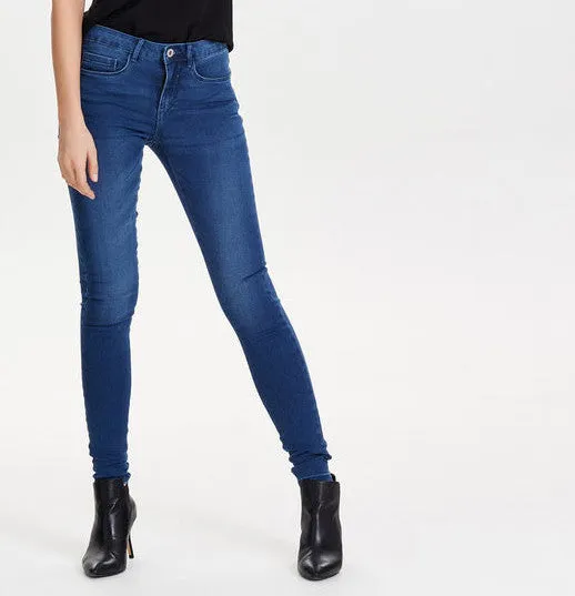 Mid Blue Denim High Waist Royal Jeans