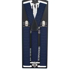 Navy Blue Dots Suspenders