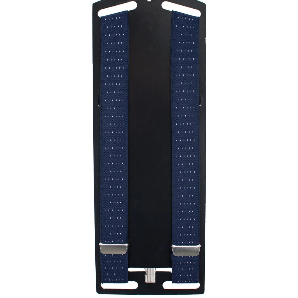 Navy Blue Dots Suspenders