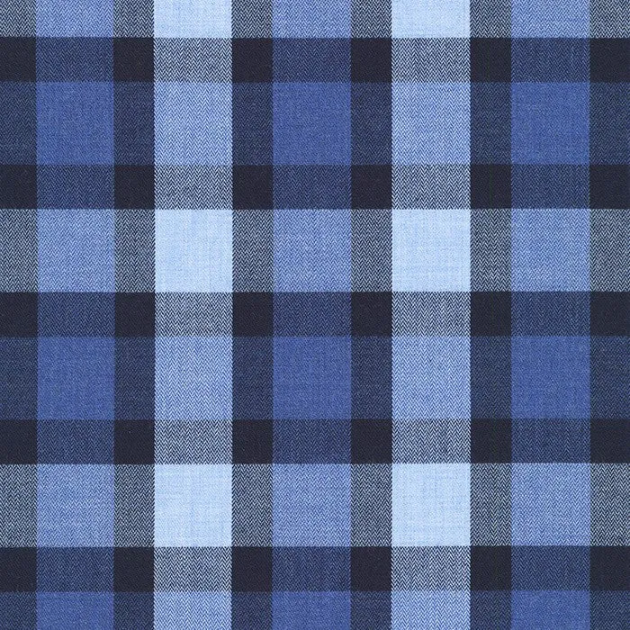 Navy | Lisbon Brushed Plaid Melange | Robert Kaufman