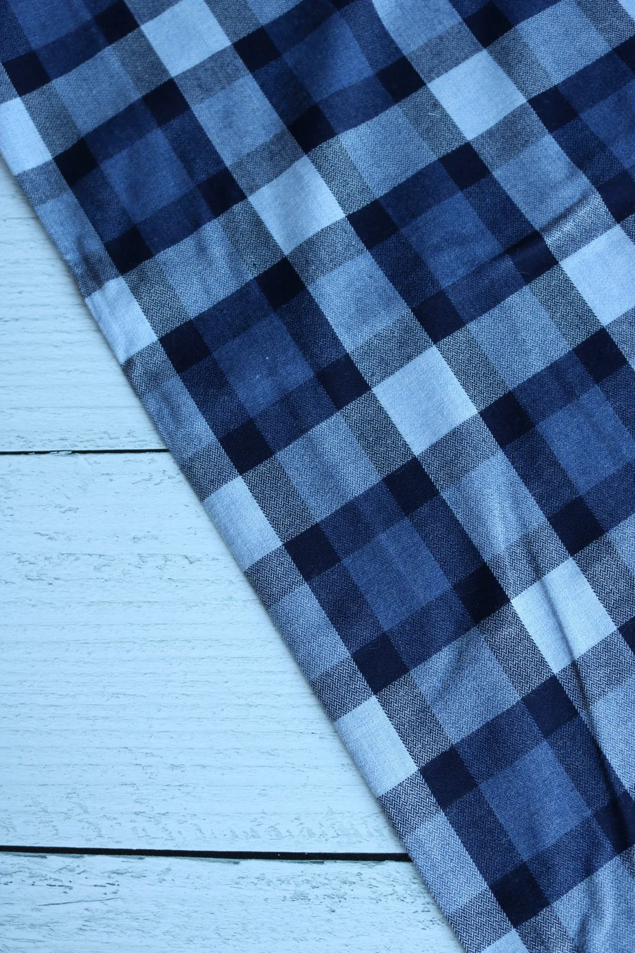 Navy | Lisbon Brushed Plaid Melange | Robert Kaufman