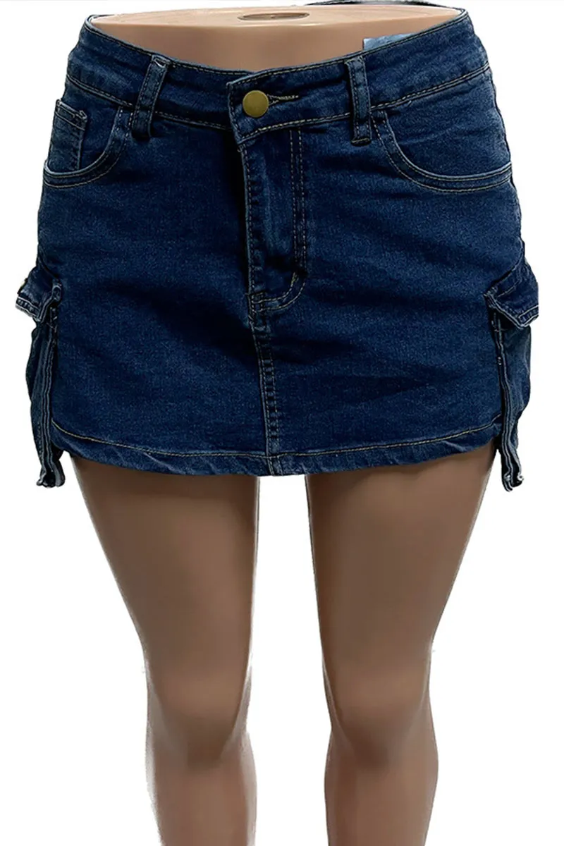 PM0347 Stretch Denim Skorts