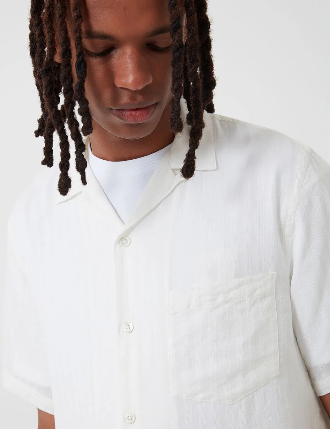 Portuguese Flannel Canal Shirt - White