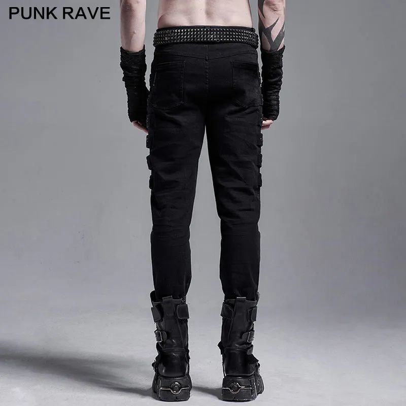 PUNK woven elastic trousers