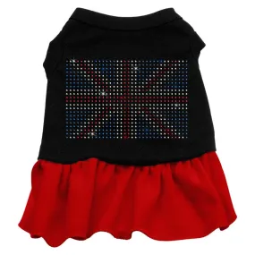 Rhinestone British Flag Dress  Black with Red Med (12)