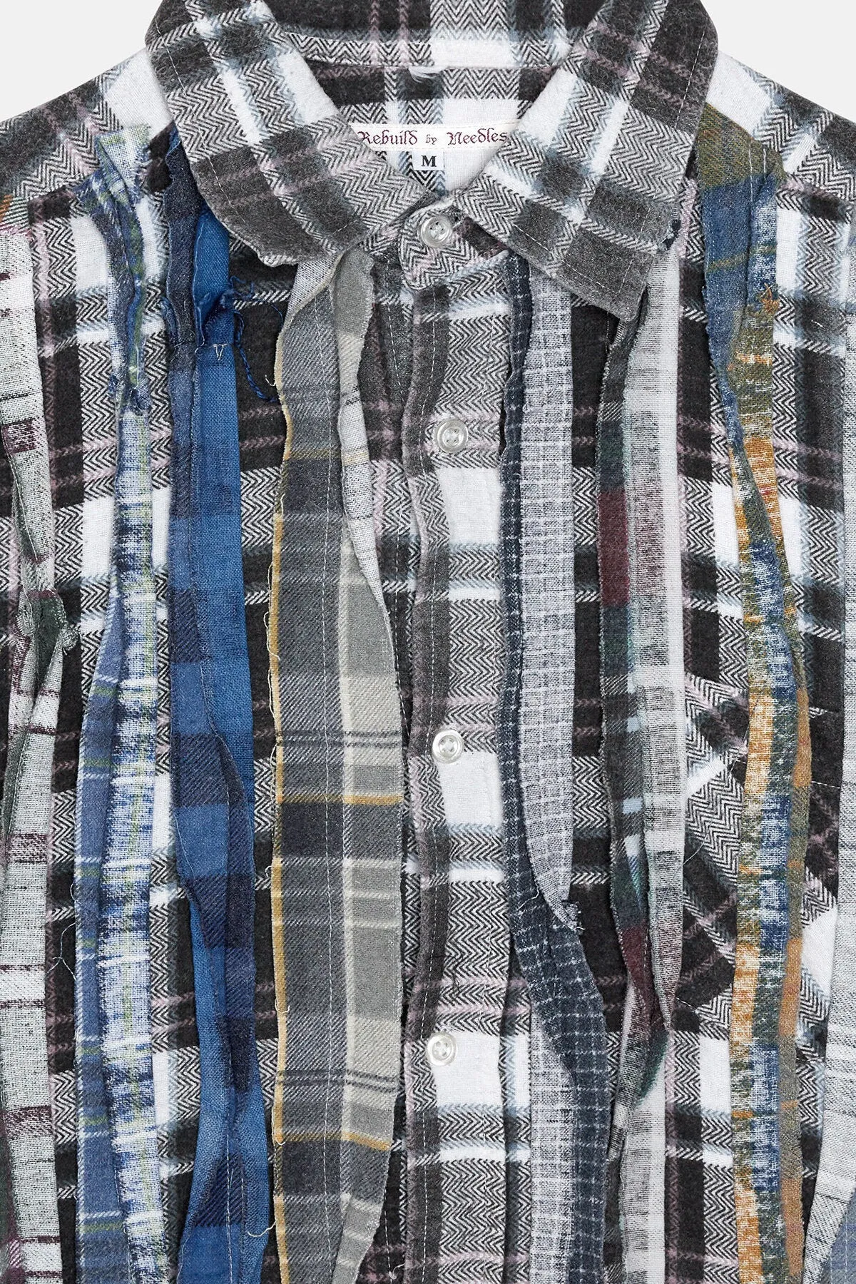 Ribbon Patchwork Flannel Shirt