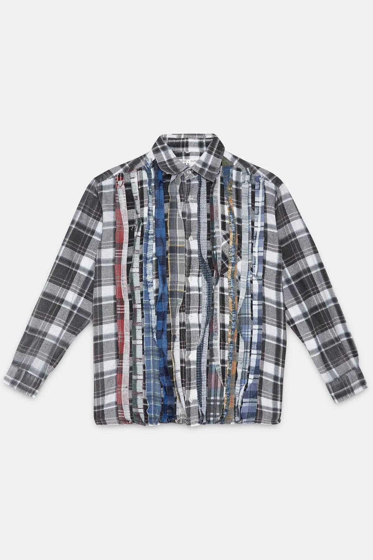 Ribbon Patchwork Flannel Shirt