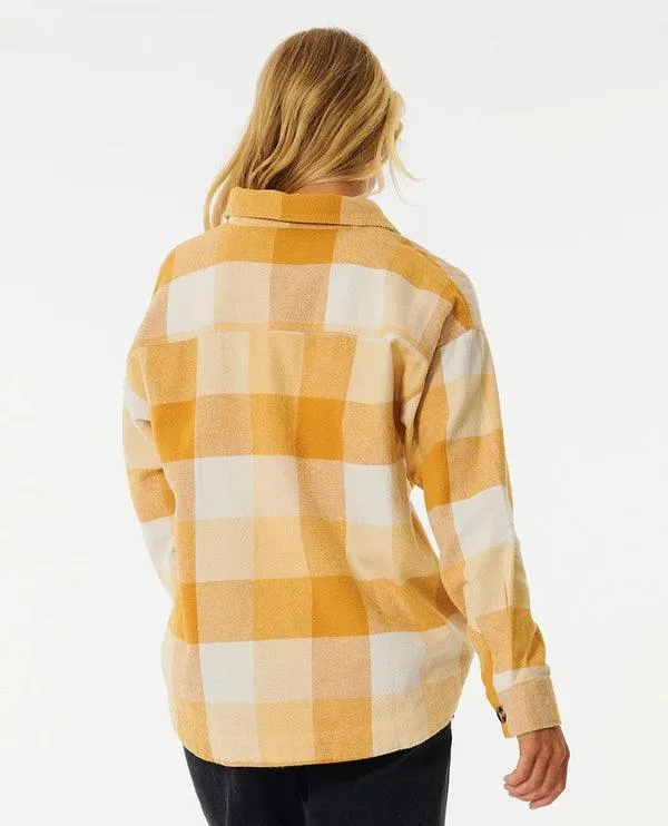 Rip Curl La Isla Ladies Flannel Shirt Gold