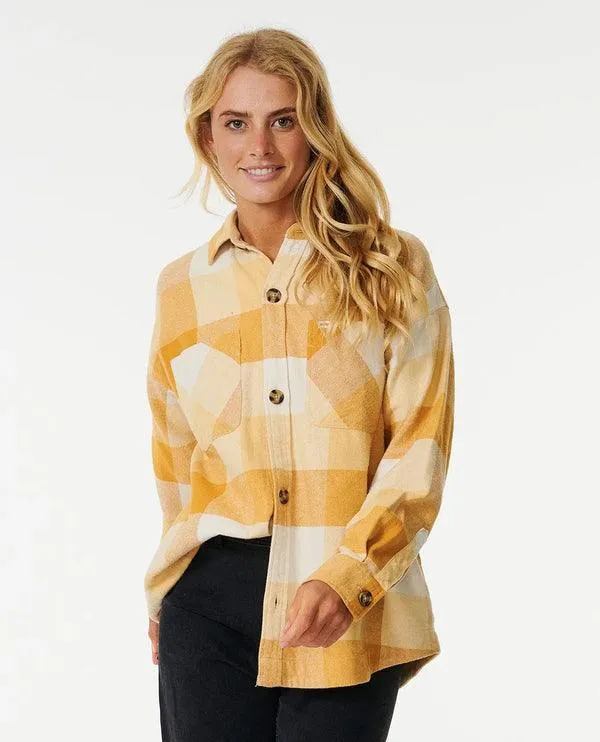 Rip Curl La Isla Ladies Flannel Shirt Gold