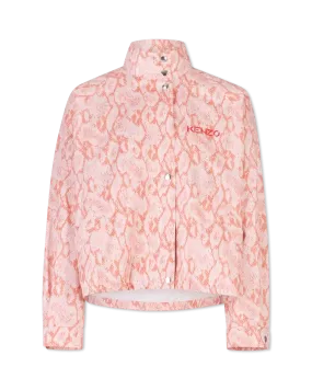 Snakeskin Printed Blouson Jacket