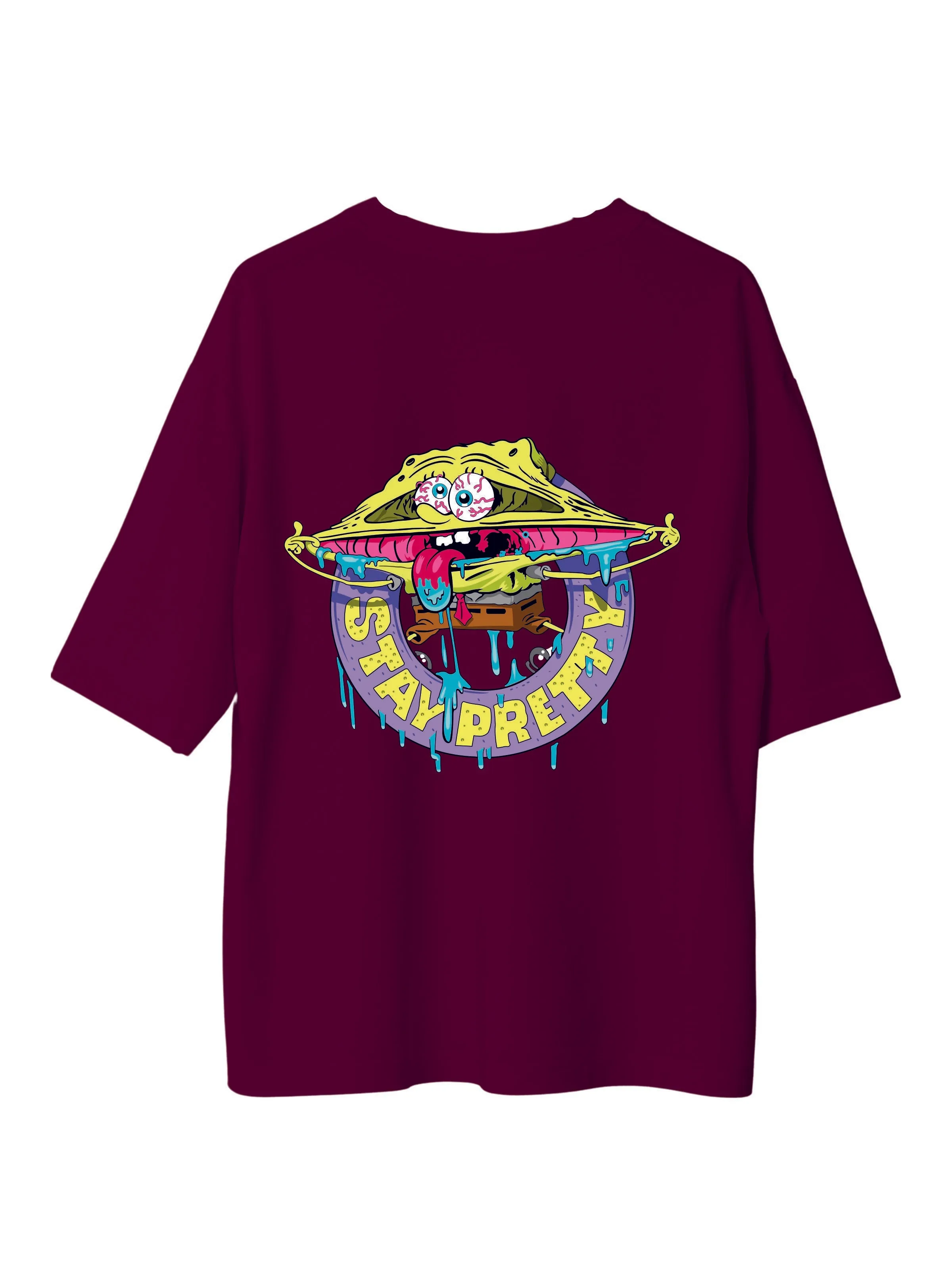 SpongeBob Stay Pretty : Burger Bae Oversized  Tee For Men and Women