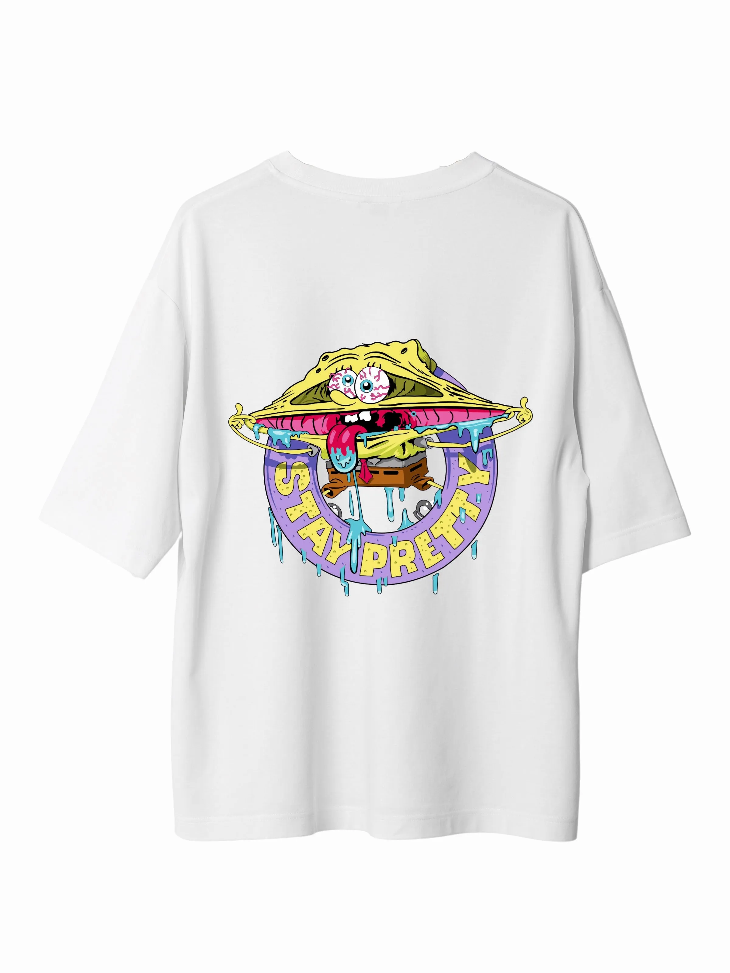 SpongeBob Stay Pretty : Burger Bae Oversized  Tee For Men and Women