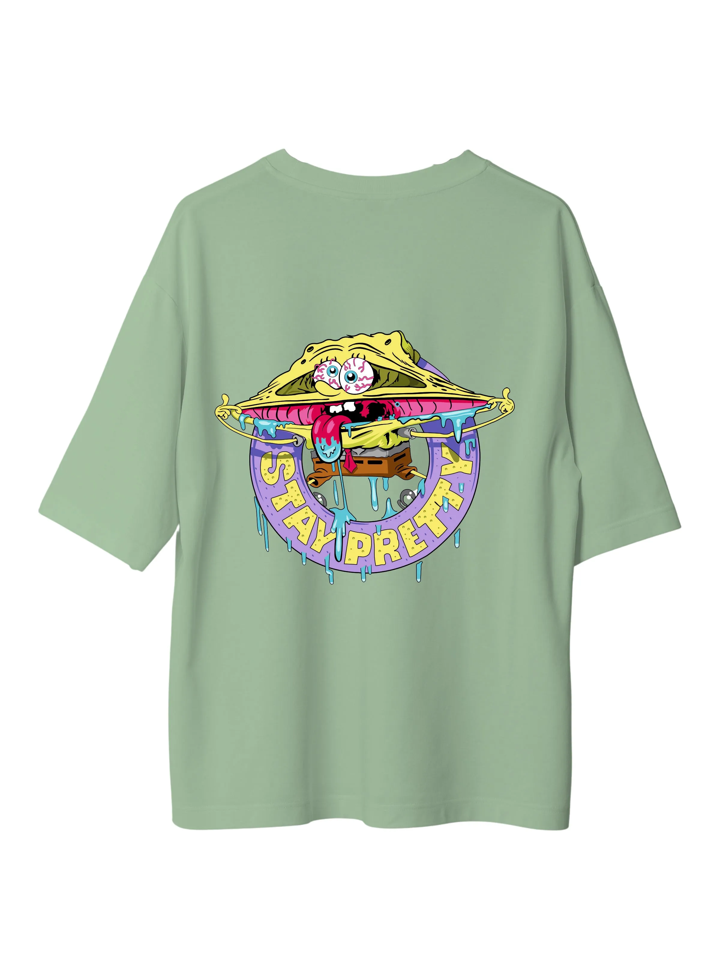 SpongeBob Stay Pretty : Burger Bae Oversized  Tee For Men and Women