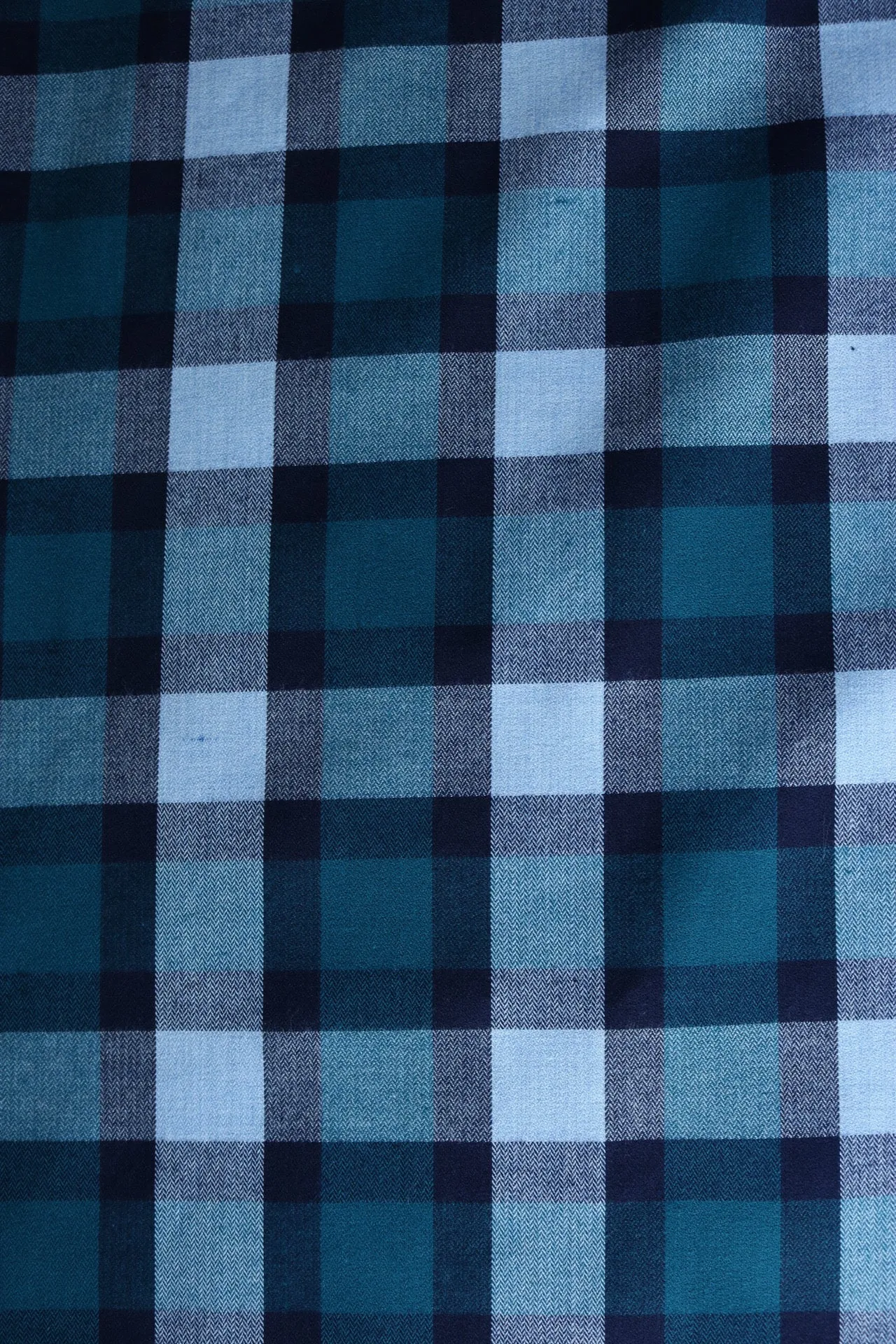 Teal | Lisbon Brushed Plaid Melange | Robert Kaufman